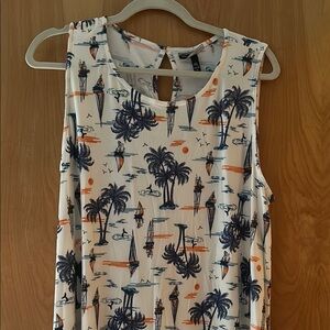 Tropical Print Sleeveless dress